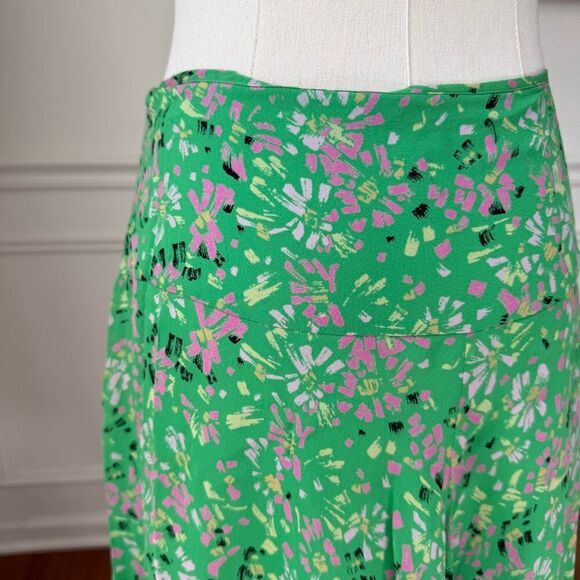 Vintage Y2K BCBG MaxAzria 100% Silk Handkerchief Hem Low Rise Midi Skirt $138 M - Picture 4 of 8